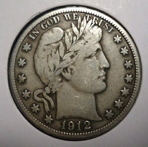 Choice Fine+/VF 1912 D �t�B���f���t�B�A �o�[�o�[ �V���o�[ 50C �n�[�t �h�� ��������!