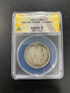 1901�N S�o�[�o�[�n�[�t�h�� ANACS G-6 �f�b�g���ǂ����t �n�[�t�F��X���u -50C-