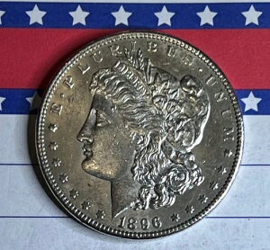 UNC 1896 P ���[�K�� �V���o�[ $1 ~ �{�� ~ 90% �V���o�[ ~ �č��R���N�^�[/�����p�R�C��