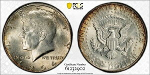 �A�����J 1964�N JFK 50�Z���g��� - PCGS MS 64 �S�[���h�V�[���h - �W���g�[���̃N���V�b�N�ȕč��R�C��