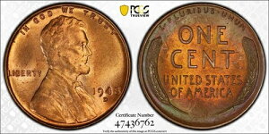 1948-D �����J�[�� �E�B�[�g �Z���g PCGS MS65RB - �g�[��