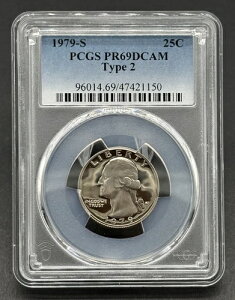 �f���炵���A�����J�� 1979-S 25C �O���[�h Type2 ���V���g�� �N�H�[�^�[�v���[�t PCGS PR69DCAM