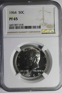 1964�N PF 65 ���ɗǍD�ȏ�� ���̃P�l�f�B�E�n�[�t�_���[ NGC #97-018 �ɂ͖��Ȃ�