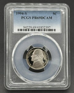 �f���炵���A�����J�� 1994-S 5C �O���[�h �W�F�t�@�[�\�� 5�Z���g �v���[�t�R�C�� PCGS PR69DCAM