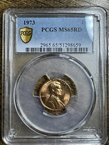 1973�N �����J�[���L�O�y�j�[�Z���g 1C PCGS MS65RD �S�[���h�V�[���h���g�D���[�r���[�t��