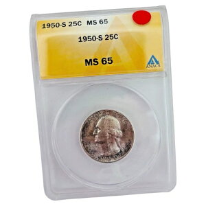 1950�N S 25�Z���g ���V���g���N�H�[�^�[ ANACS MS 65 �~���g�X�e�[�g �W�F���P�[�X �R�C�� �V���o�[