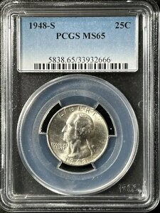 1948-S 25�Z���g ���V���g�� �N�H�[�^�[�h�� PCGS MS65 33932666