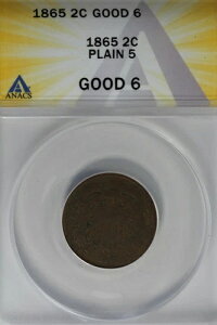 1865 .02 ANACS G 6 PLAIN 5 2�Z���g�d�݁A2c�A�V�[���h�R�C��