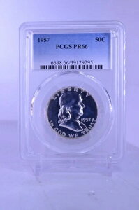 1957�N PR66 PCGS �O���[�h �V���o�[ �t�����N���� �n�[�t�_���[ �v���[�t �� �����ʃR�C��