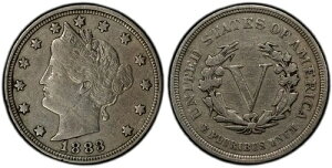 1883�N No Cents Cleaned Liberty V �j�b�P�� -�f�B�e�[��-