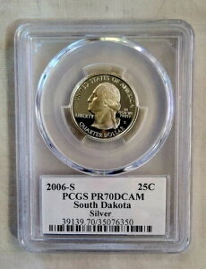 2006 S 25C �V���o�[ �T�E�X�_�R�^�B 25�Z���g �v���[�t�R�C�� PCGS PR70DCAM