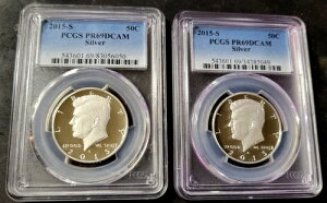 2015-S 50�Z���g �v���[�t �P�l�f�B �n�[�t�_���[ 2���Z�b�g PCGS PR 69 DCAM