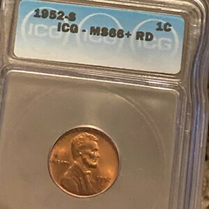 MS66+ RD ?? 1952 S �����J�[�� �Z���g �E�B�[�g �y�j�[ 1 �Z���g ?? �~���g�X�e�[�g GEM ������ GU