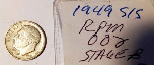 1949 S RPM 001 & 002 & 1947 S RPM 004 MECURY DIME 3�R�C�����b�g ���A�_�C�X�e��
