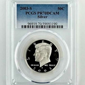 2003�N S �V���o�[ �n�[�t�h�� PR 70 DCAM �P�l�f�B PCGS 50�Z���g �g�b�v�O���[�h ��������
