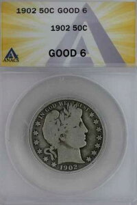 1902�N .50 ANACS G 6 �o�[�o�[�n�[�t�_���[�A���o�e�B�w�b�h�n�[�t�A50�Z���g