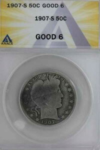 1907-S .50 ANACS G 6 �o�[�o�[�n�[�t�_���[�A���o�e�B�w�b�h�n�[�t�A50�Z���g