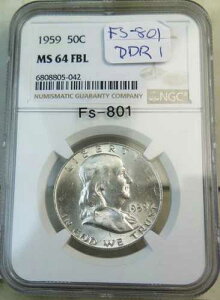 1959�N �t�����N���� �n�[�t�h�� NGC MS64FBL *FS 801 DDR-1* BR