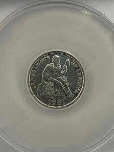 1887-S 10�Z���g���R�̏��_���_�C�� ANACS EF 45 �N���[�j���O�ς�