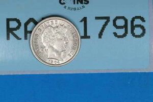 1904 10C ���o�e�B�w�b�h �o�[�o�[�V���o�[ DIME ���� US�^�C�vraw-1796-