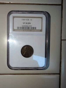 1909 VDB 1C �����J�[�������Z���g NGC VF 30BN