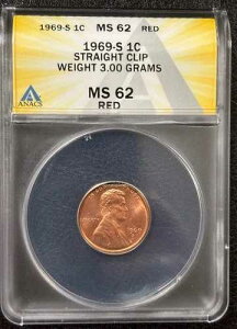 1969�N S �����J�[�� �Z���g �~���g �G���[ �X�g���[�g�N���b�v-ANACS MS62 ���b�h �d�� 3.00 �O����