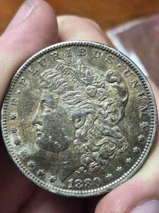 1880�N O �����K�� �_���[ $1 �č������� �󏭃L�[�f�C�g �V���o�[�R�C�� �I���W�i���g�[�� #822