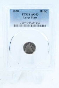 1838-P PCGS AG03 ���R�̏��_�����_�C���r�W�l�X�X�g���C�N H10C