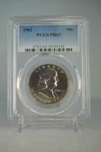 PR65 1962�N PCGS�F�� �V���o�[ �t�����N���� �n�[�t�_���[ �v���[�t ���C�g�g�[�� �A���T�[�N�� �R�C��