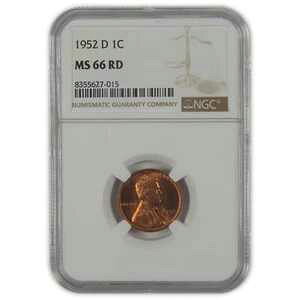 1952�N D �����J�[�� �E�B�[�g�Z���g MS 66 RD NGC �y�j�[ ������ SKU:I22642