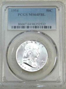 1954�N P �t�����N���� �n�[�t�_���[ PCGS MS64FBL �t���X�e�B�z���C�g �t���x�����C�� PQ #Q216E