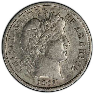 1911�N D �o�[�o�[�_�C�� - PCGS XF �ڍ� (�\�ʕ���) - �S�[���h�V�[���h�ATrueView