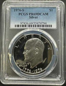 1976-S �V���o�[ �A�C�[���n���[ �h�� PCGS PR69 DCAM 09E25