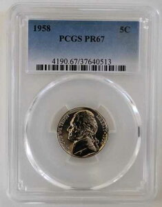 PR67 1958�N�W�F�t�@�[�\���j�b�P�� PCGS�O���[�h US 5C �v���[�t P-MINT EXACT �R�C����1��