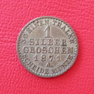1 �V���o�[ �O���b�V�F�� �v���C�Z�� 1871 A vf / ���B���w���� �O���b�V�F�� / �V���o�[ / KM#485