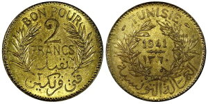 �`���j�W�A �A���~�j�E���� AH1360 1941 2�t���� UNC�g�[�� KM# 248 (442)