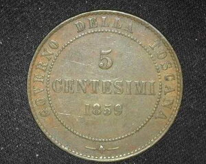 �C�^���A �g�X�J�[�i 1859 5 CENTESIMI C83 �� ������ ~J20