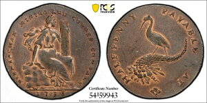 1793�N �C�M���X �n�[�t�y�j�[ �E�H���b�N�V���[ �o�[�~���K���z�R���� PCGS AU55 BN