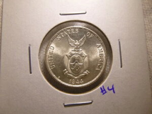 �A�����J �t�B���s�� 1944-D/S RPM VARIETY 20 Centavos - D over S