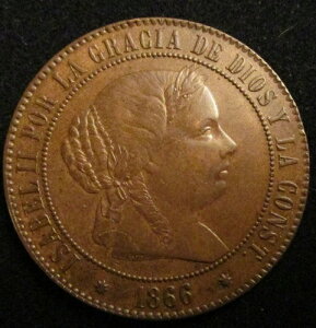 �X�y�C���A708-�C�U�x�� II�A5 C?NTIMOS ESCUDO 1866�AOM �Ȃ��̃o���Z���i�AUNC-�B