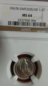 NGC 1967-B �X�C�X ��� �n�[�t�t���� 1/2 FR 50C OGH MS 64 �X�C�X