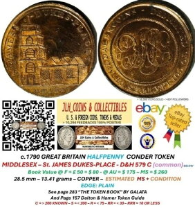 1790�N�� GB �R���_�[�E�n�[�t�y�j�[ - �~�h���Z�b�N�X�E�Z���g�E�W�F�[���Y - D & H 579 - ���� CT 1063
