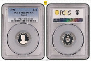 �u���l�C �V���o�[ �v���[�t 1 �Z�� �R�C�� 1993 �N KM#34a PCGS �O���[�f�B���O PR67 �g�b�v�|�b�v ??