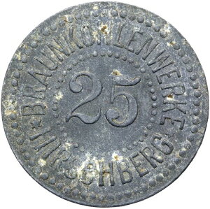 �|�[�����h Jelenia G?ra - �g�[�N�� - 25 Pfennig LIGNITE WORKS HIRSCHBERG - ����