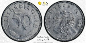 PCGS MS64 50 �t�F�j�q 1943 D SWASTIKA �h�C�c��O�鍑 J-372 �A���~�j�E�� �R�C�� Pfg