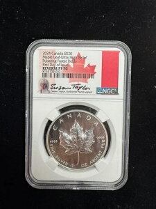 2024�N 20�h�� �J�i�_ 1�I���X �V���o�[ ���[�v�����[�t �����t�H���X�g UHR NGC REV PF70 ��������