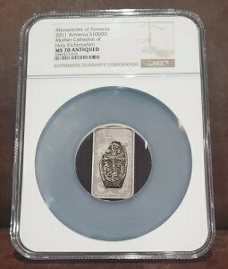 2011 NGC MS 70 �A�����j�A 1�I���X �V���o�[ $1000D�u���G�`�~�A�W���吹���v
