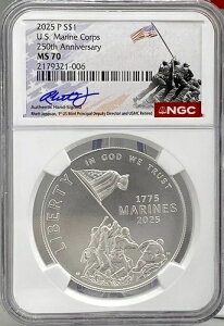 �A�����J�C����250���N�L�O 2025�N ��� - NGC MS70�A���������x��