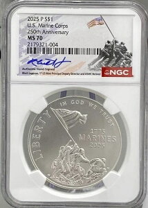 �A�����J�C����250���N�L�O 2025�N ��� - NGC MS70�A���������x��