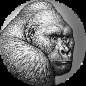 2021 Mountain Gorilla Expressions of Wildlife 2�I���X �A���e�B�[�N�d�グ �V���o�[�R�C��-